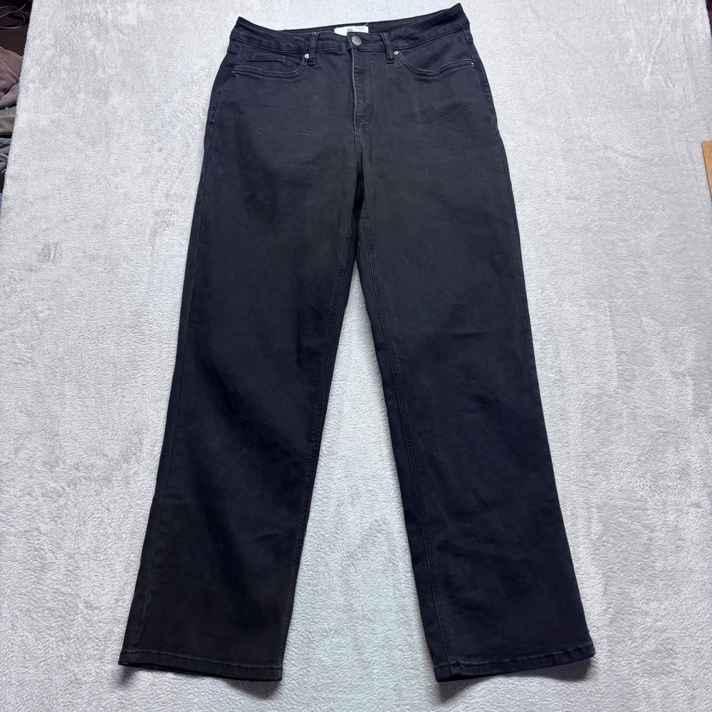 RFM Los Angeles Womens Size 13/31‎ Black Straight Leg Jeans High Rise Stretch